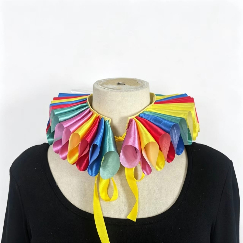 Men Accessories Look - Q39C Pleated Collar Costume Accessory Detachable