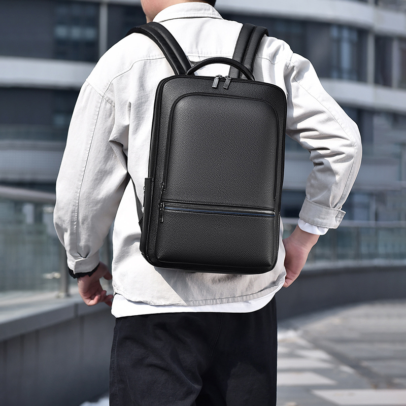Men Accessories Bag - PU Leather Men's Backpack USB Charging