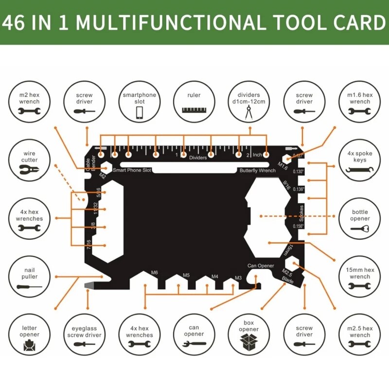 Men Accessories Gadgets - Multi Tool 46 in 1 Credit