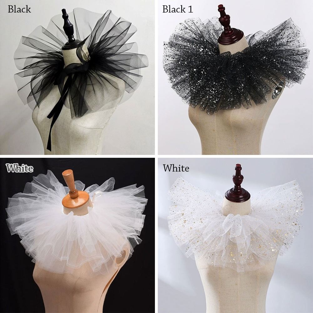 Men'S Victorian Accessories - Fashion Victorian Fake Collar Ruffled Lace