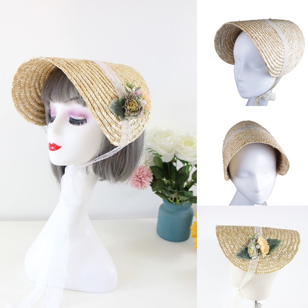Men'S Victorian Accessories - French Style Lolita Straw Hat Victorian