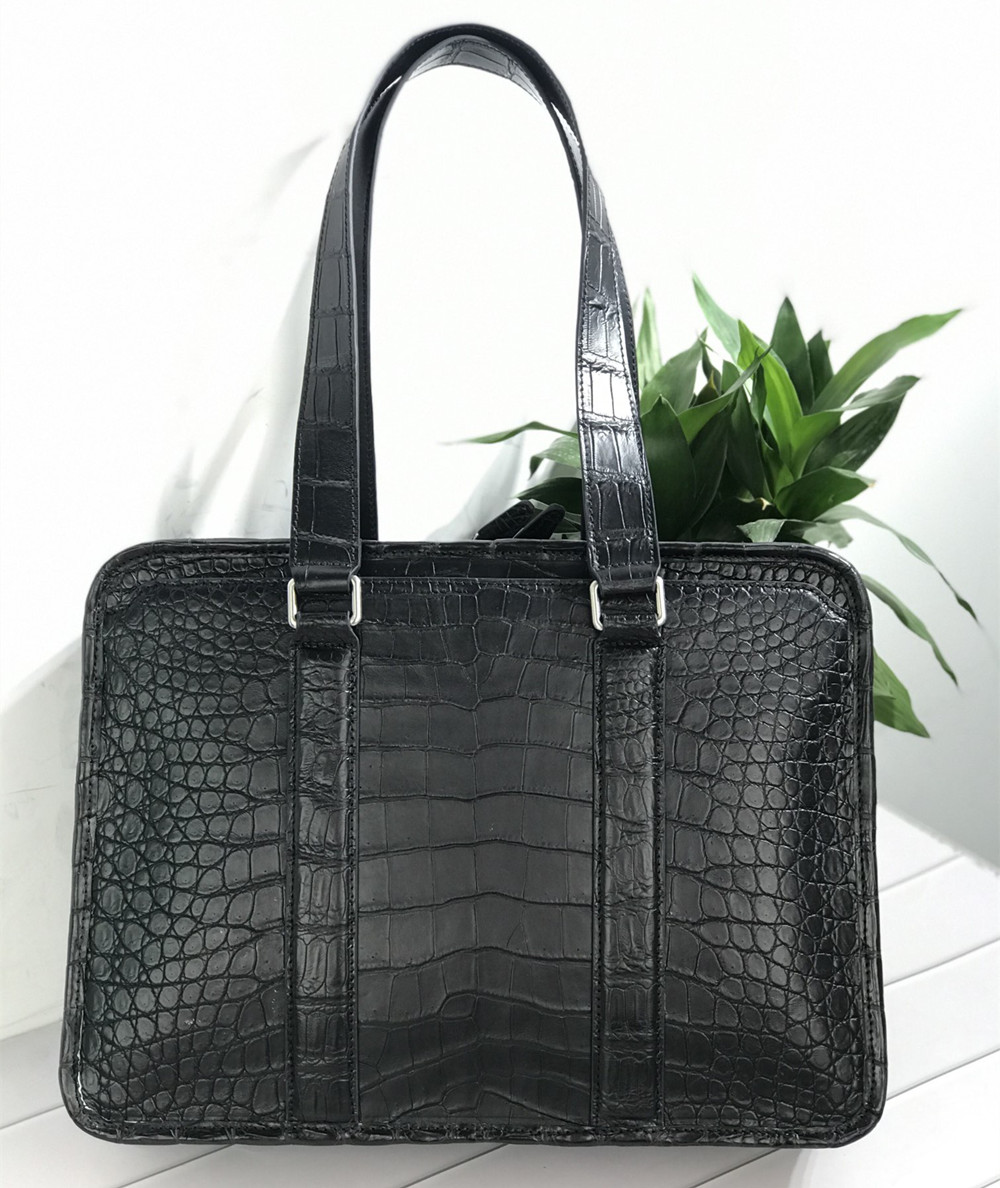 Men Accessories Bag - New Crocodile Leather Laptop Bag Real