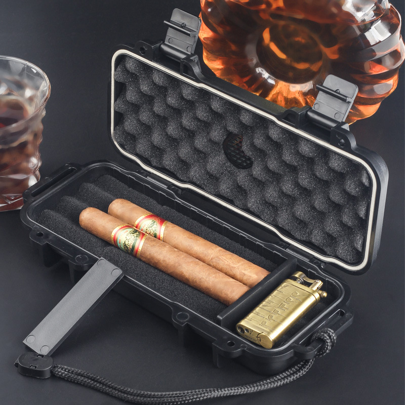 Men Accessories Gadgets - Portable Cigar Humidor With Humidifier Waterproof