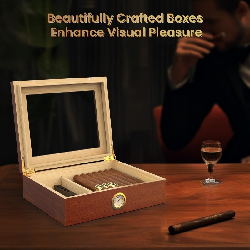 Cigar Humidor Box Cigar Case w - Men Accessories Gadgets 评论和价格