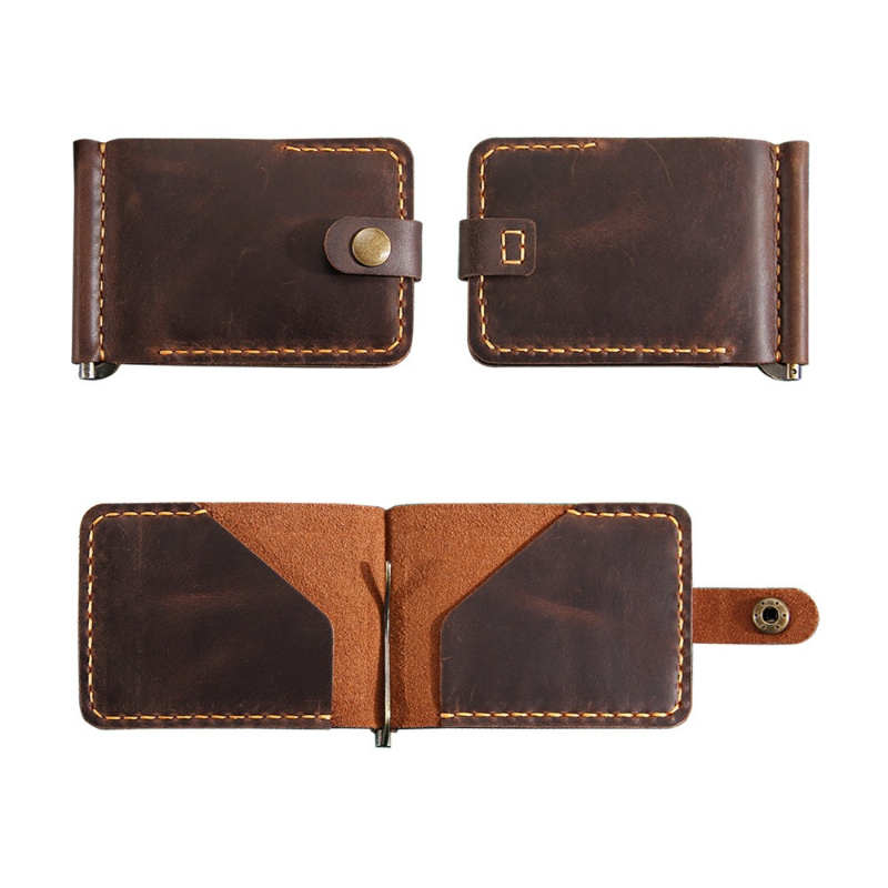 Crazy Horse Leather Money Clip - Money Clip Slim 评论和价格
