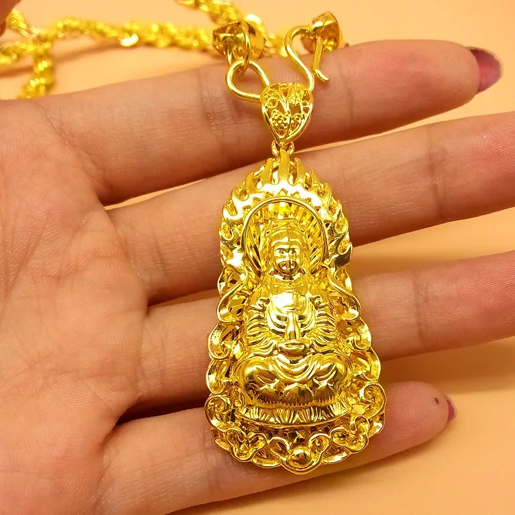 Men's AU999 24K Real Gold Neck - Men Accessories Look 评论和价格
