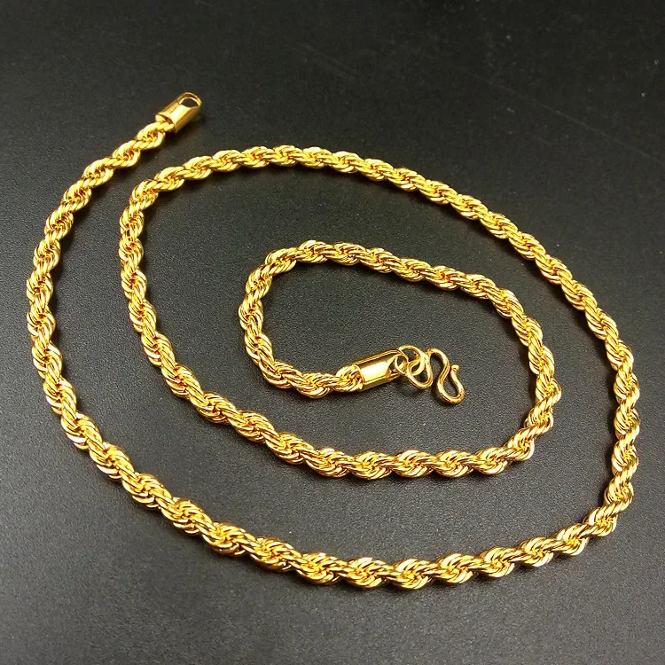 Men's AU999 24K Real Gold Neck - Men Accessories Look 评论和价格