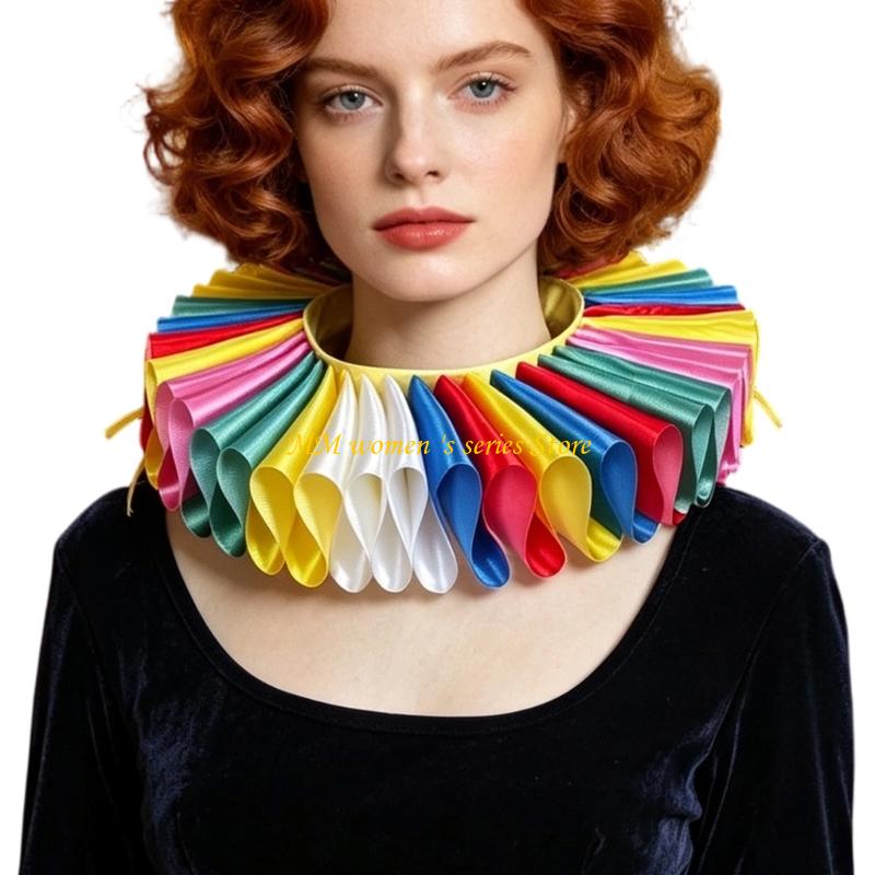 Q39C Pleated Collar Costume Ac - Men Accessories Look 评论和价格