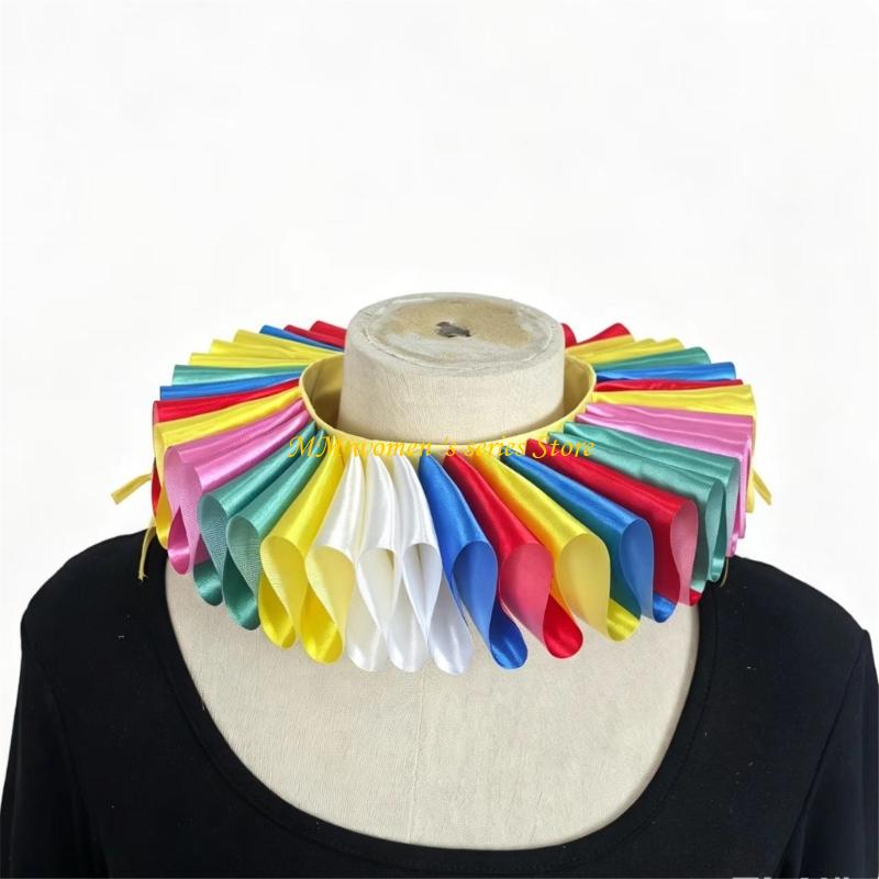 Q39C Pleated Collar Costume Ac - Men Accessories Look 评论和价格