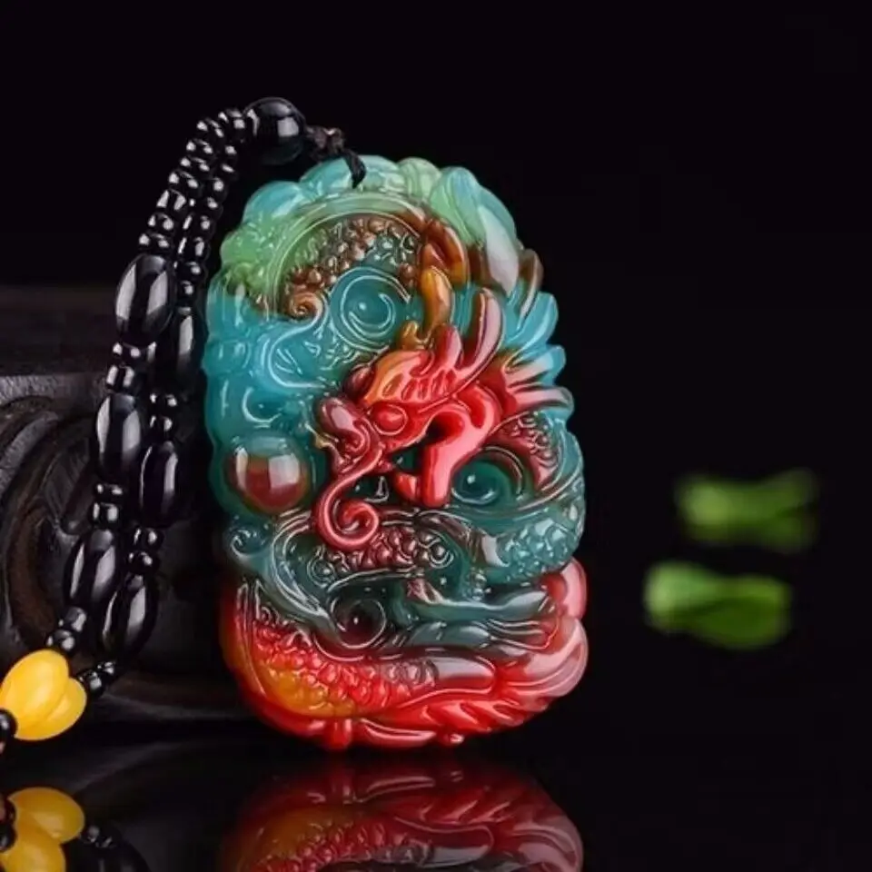 Real Jade Dragon Pendant Neckl - Men Accessories Pendant 评论和价格