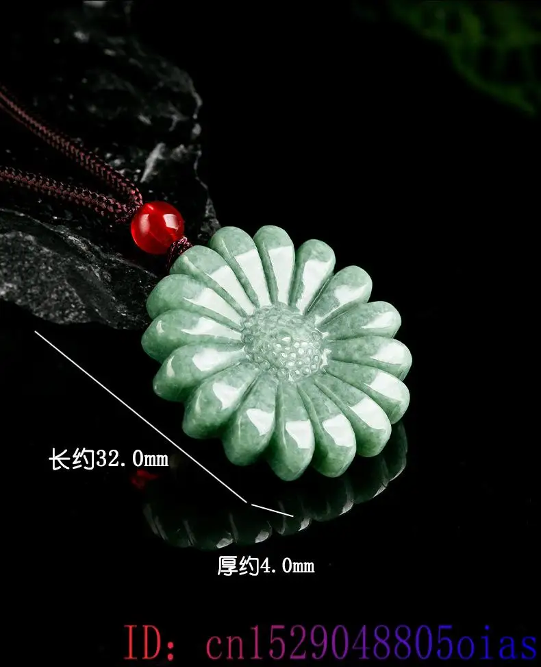Green Jadeite Sunflower Pendan - Men Accessories Pendant 评论和价格