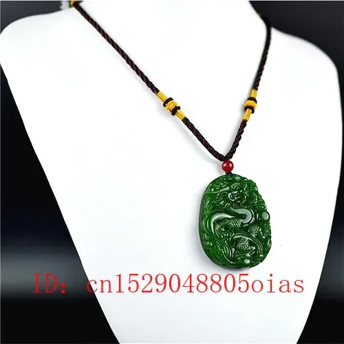 Natural Green Chinese Jade Dra - Men Accessories Pendant 评论和价格