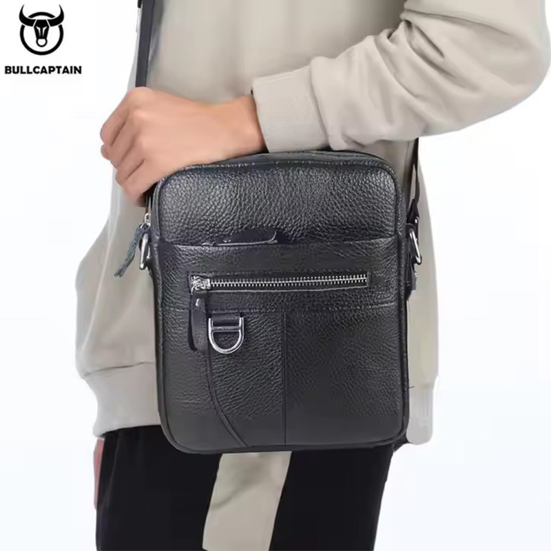 BULLCAPTAIN Mens Leather Messe - Men Accessories Bag 评论和价格