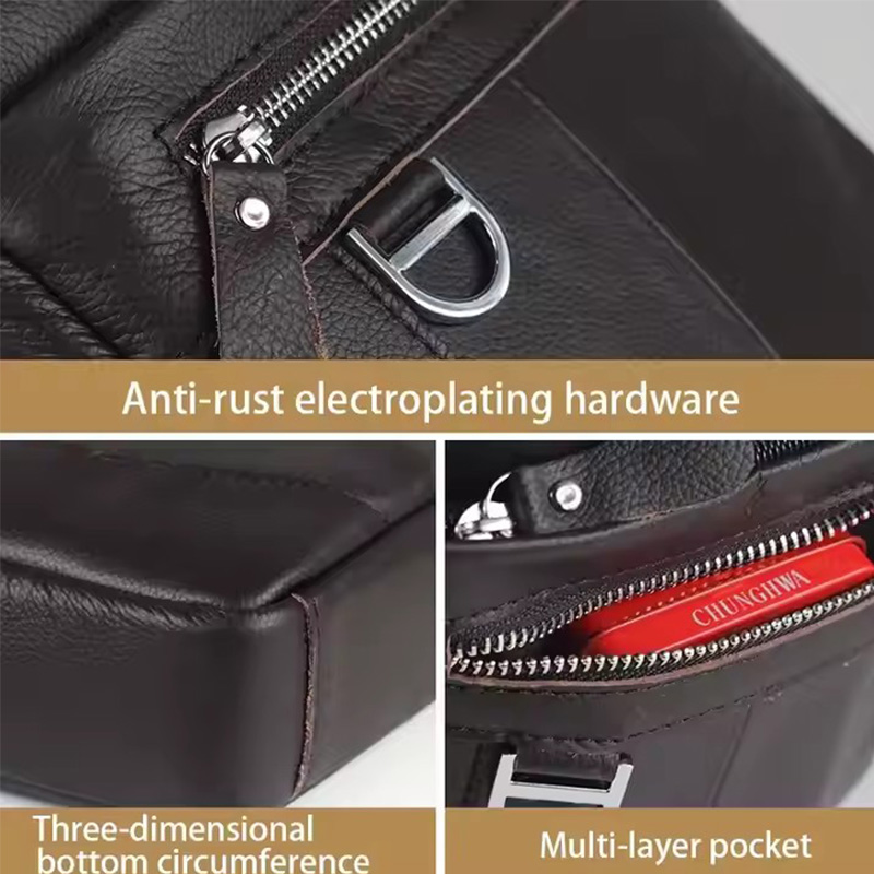 BULLCAPTAIN Mens Leather Messe - Men Accessories Bag 评论和价格