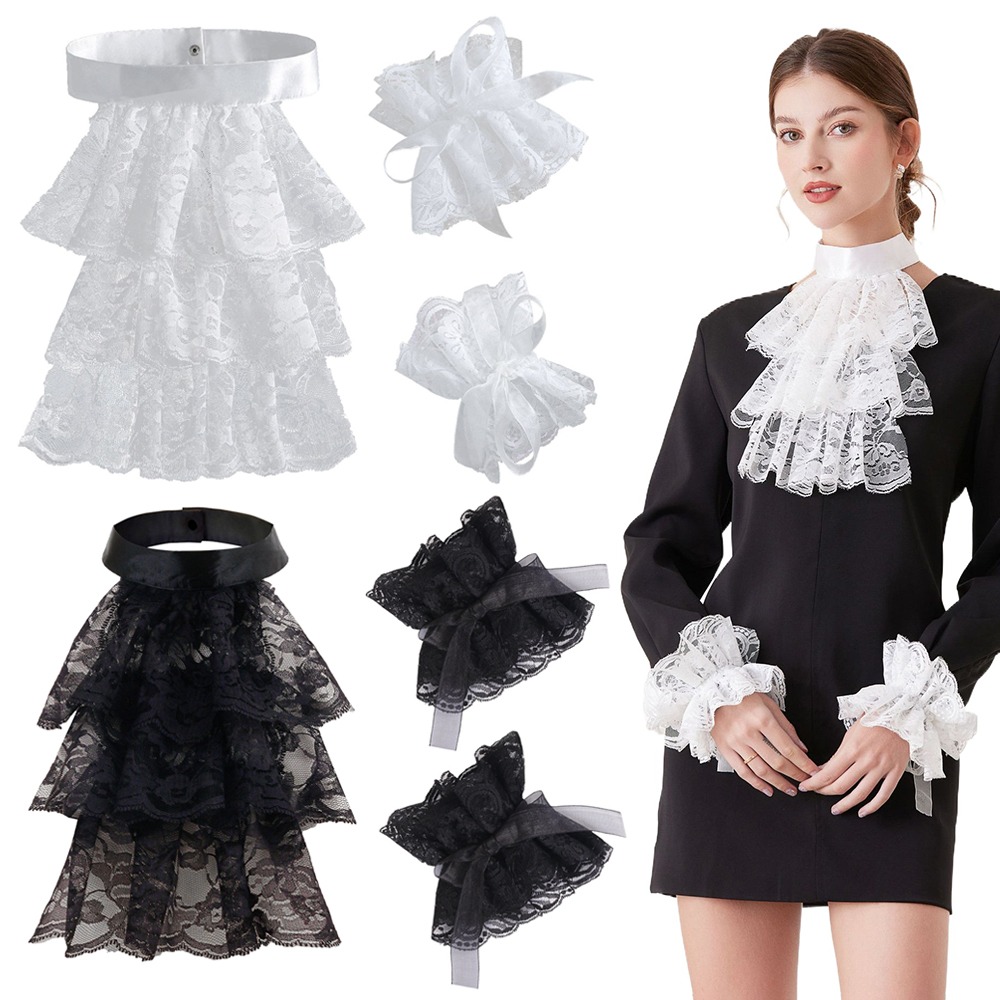 Fashion Victorian Lace Jabot C - Men'S Victorian Accessories 评论和价格