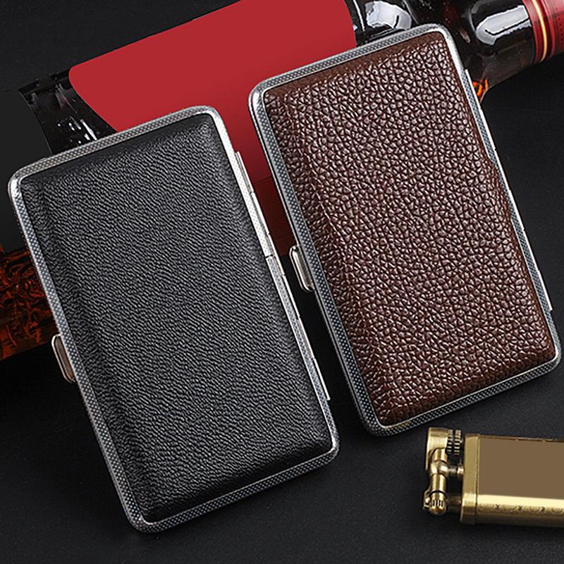 PU Leather Cigarettes Box Comp - Men Accessories Gadgets 评论和价格