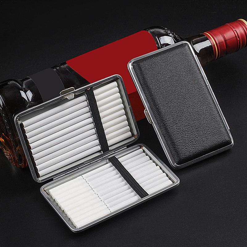 PU Leather Cigarettes Box Comp - Men Accessories Gadgets 评论和价格