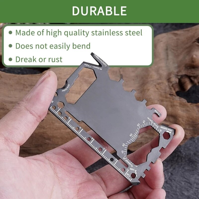 Multi Tool 46 in 1 Credit Card - Men Accessories Gadgets 评论和价格