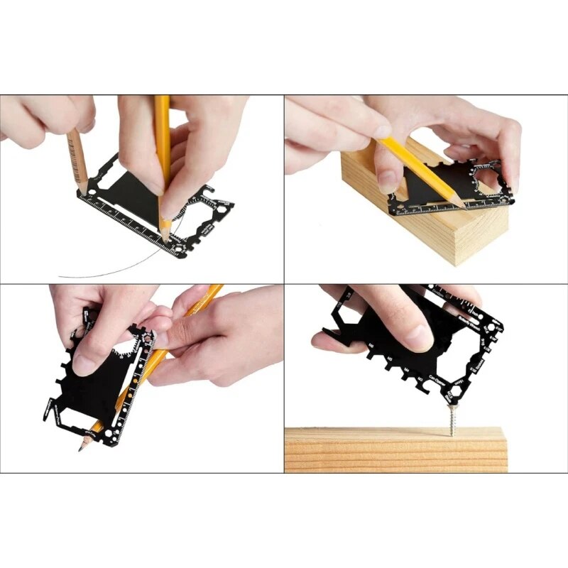 Multi Tool 46 in 1 Credit Card - Men Accessories Gadgets 评论和价格