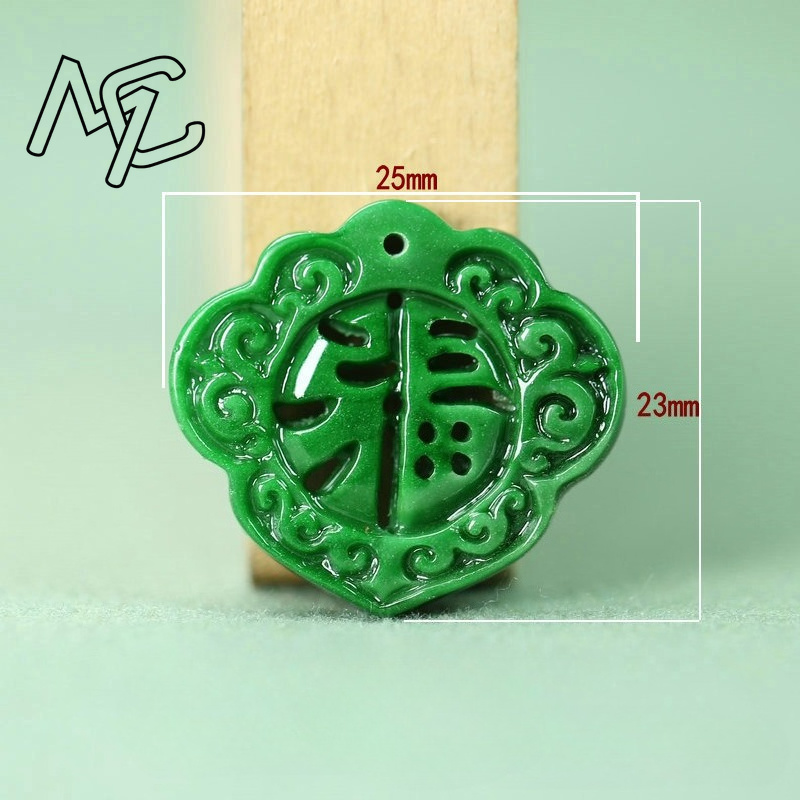 2pcs DIY Natural Dry Green Eme - Men Accessories Pendant 评论和价格