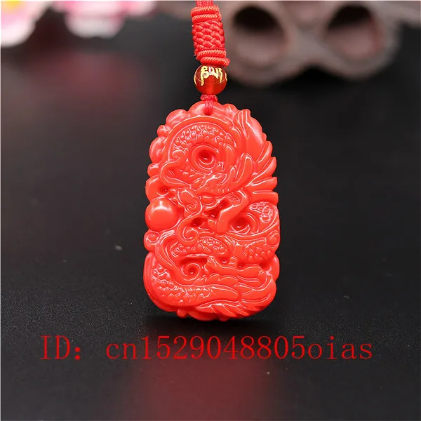Natural Red Coral Jade Stone D - Men Accessories Pendant 评论和价格