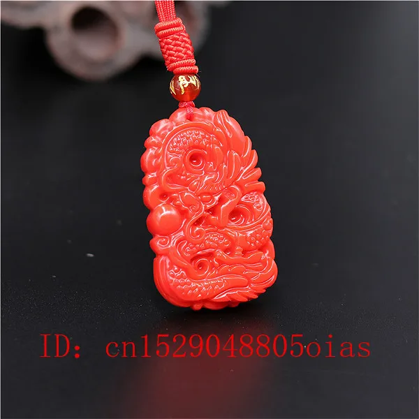 Natural Red Coral Jade Stone D - Men Accessories Pendant 评论和价格