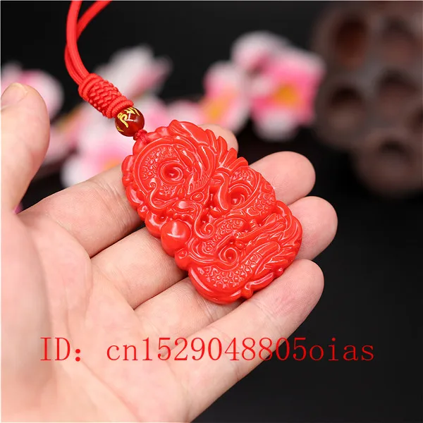 Natural Red Coral Jade Stone D - Men Accessories Pendant 评论和价格