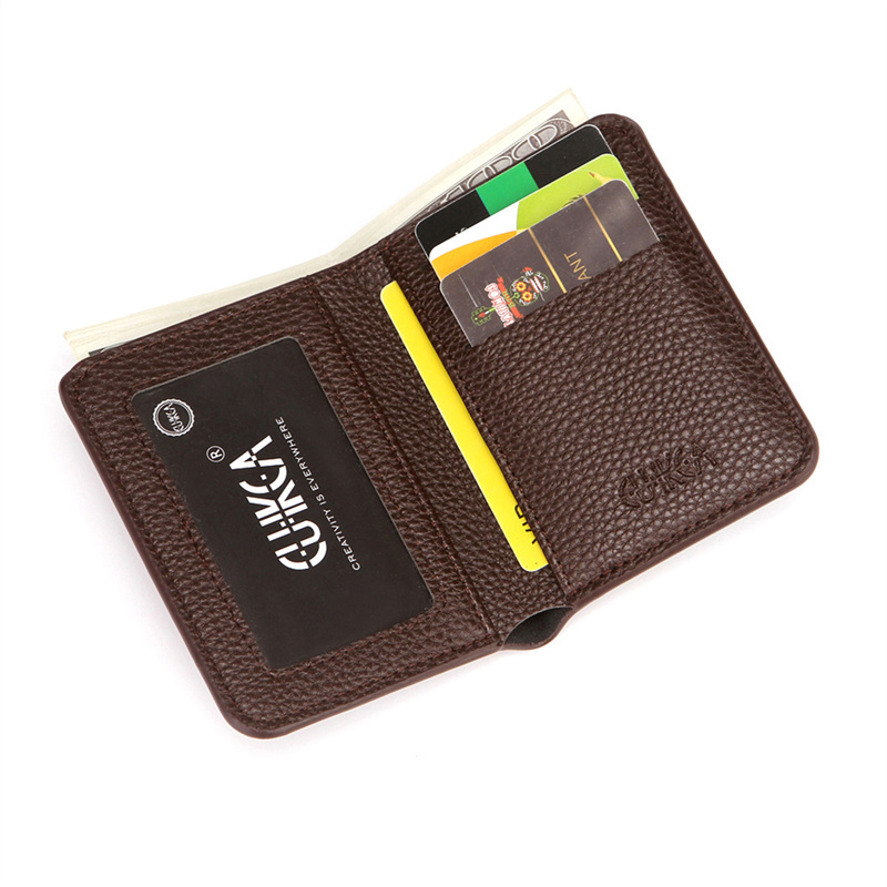 PU Leather Men's Short Wallet  - Money Clip Slim 评论和价格