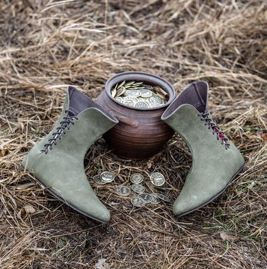 Men's Medieval Leather Shoe Mi - Men'S Victorian Accessories 评论和价格