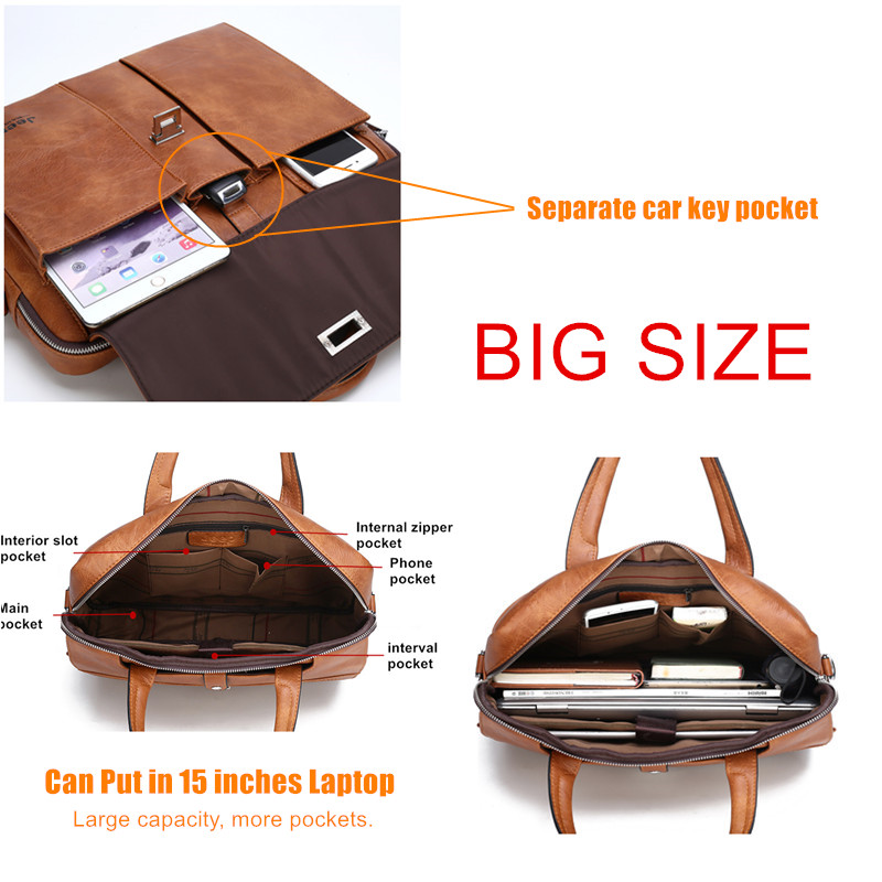 Jeep Buluo Men's Leather Brief - Men Accessories Bag 评论和价格