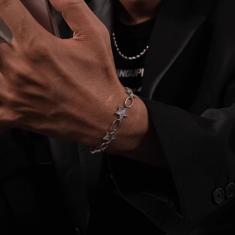 Y2K Sweet Cool Style Metal Tex - Men'S Accessories High End 评论和价格