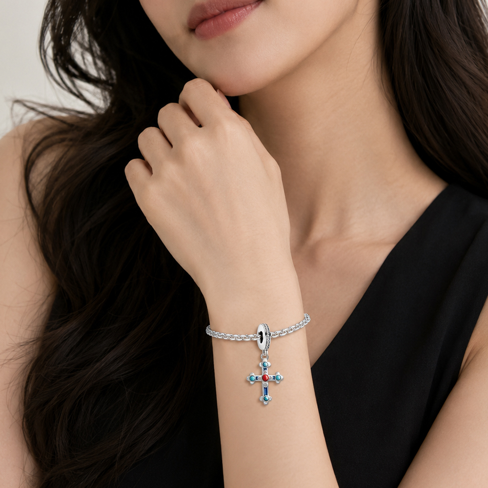 Ethnic Cross Pendant Charm Vic - Men'S Victorian Accessories 评论和价格